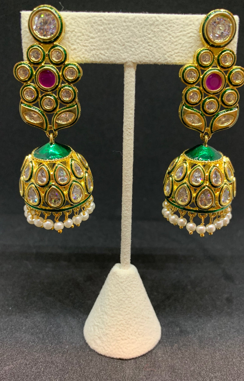 KUNDAN MEENAKARI JUMKAS