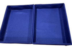 Rental Blue Single Stripe Bari trays