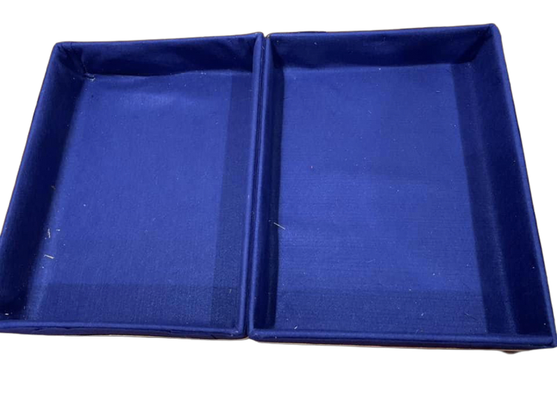 Rental Blue Single Stripe Bari trays